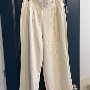 Elegant Cream Wide-Leg Trousers